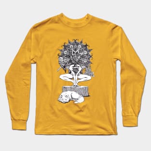 wild woman mandala Long Sleeve T-Shirt